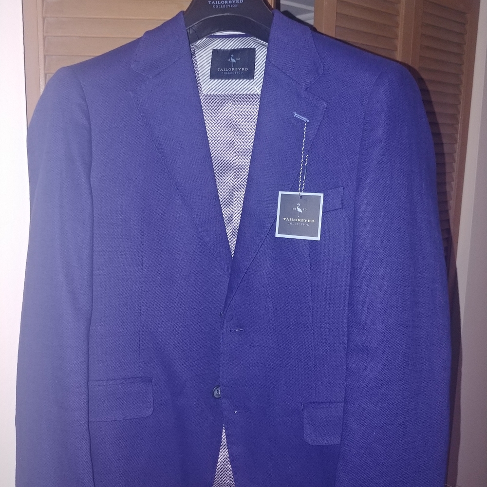 Tailor Byrd 38 short purple blazer